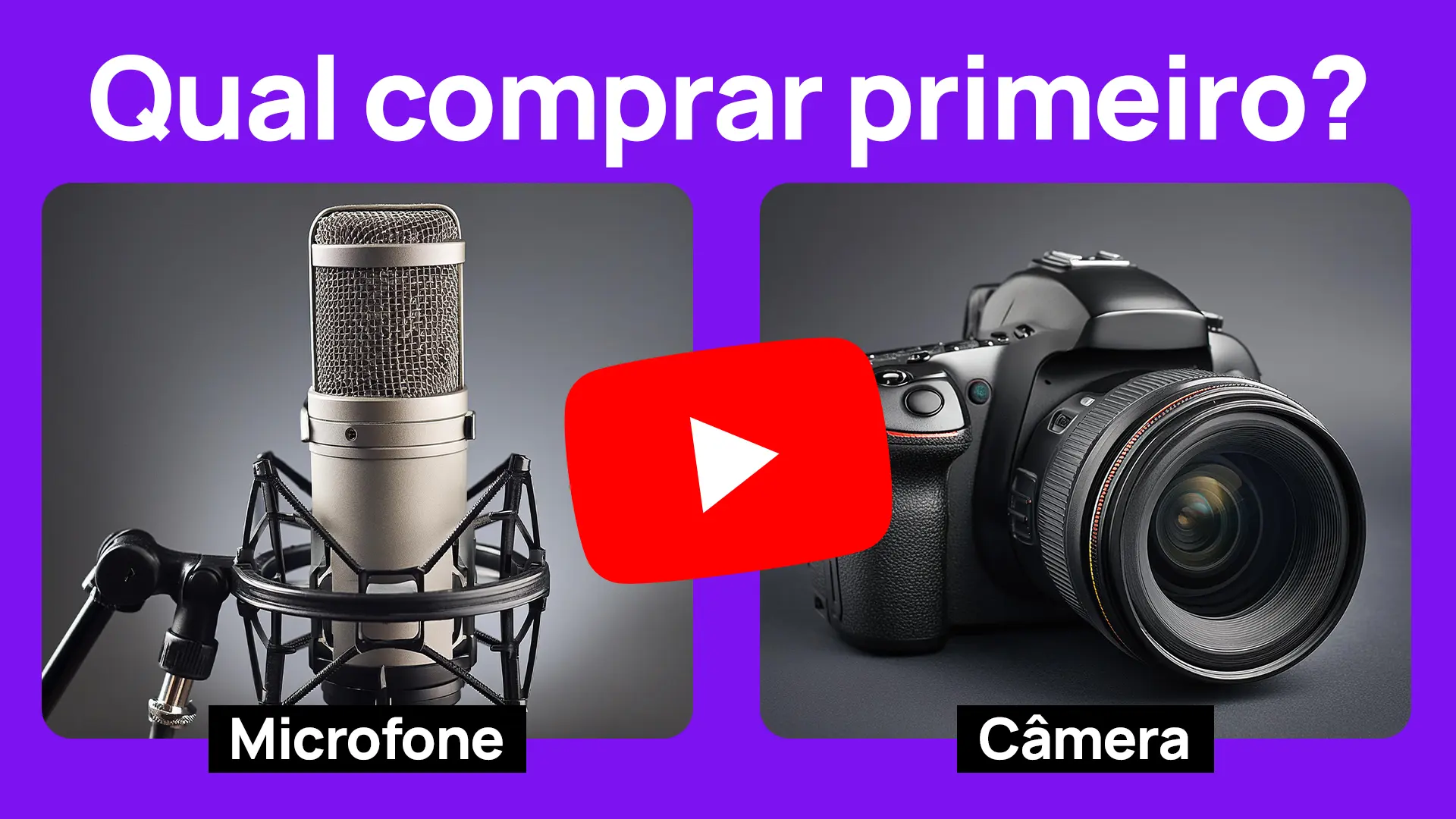 kit youtuber equipamentos criador conteudo